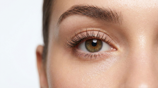 Korean lash lift resultaat — gelaagde, natuurlijk gekrulde wimpers