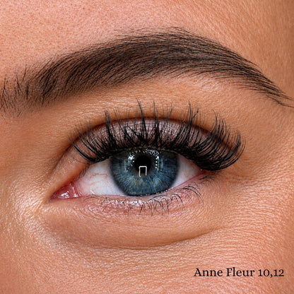 Anne Fleur cluster wimpers close-up 10mm en 12mm